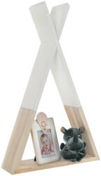 TEMPO KONDELA Gyerekpolc, Fehér/Természetes, Joli