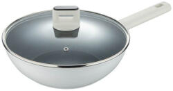Bergner Tigaie WOK cu capac și suprafață antiaderentă LINES 28 cm BG-57098-GY