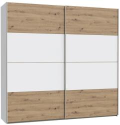 Forte KARO gardróbszekrény 220x210 cm fehér/artisan tölgy SHMS92411-M576 (FR0090)