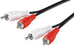 Goobay 50030 2x RCA M - 2x RCA M Audiokábel 5m Fekete (50030) (50030)