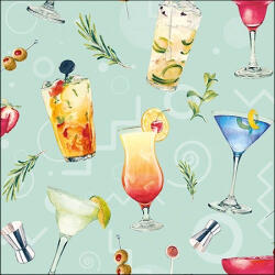 Ambiente Cocktail Party Aqua Papírszalvéta 33X33cm, 20db-os