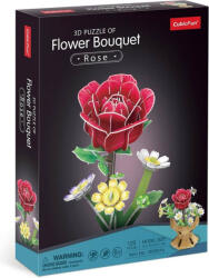 CubicFun Puzzle 3D CUBICFUN Buchet de trandafiri, 120 de piese