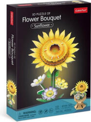 CubicFun Puzzle 3D CUBICFUN Buchet de floarea soarelui, 102 piese