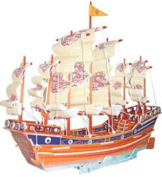 Wooden Toy / Wck WOODEN TOY, WCK 3D puzzle Navă cu pânze Dinastia Ming colorată