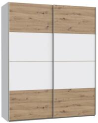 Forte KARO gardróbszekrény 170x210 cm fehér/artisan tölgy SHMS82411-M576 (FR0086)
