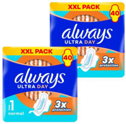 Always Ultra Day Normal egészségügyi szárnyas betét, 1-es méret (80 db)