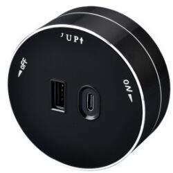 Viking Modul priză Viking A60B, negru/ieșiri - 1xUSB-A, 1xUSB-C/alimentare până la 2500W/230V, 16A, 50Hz VA60B