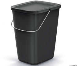 Prosperplast Coș de gunoi COMPACTA Q FLAP BASIC reciclat negru, volum 9l Cos de gunoi