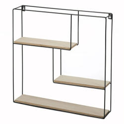 TEMPO KONDELA Polc, Természetes/Fekete, Desio Typ 1