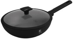 Berlinger Haus Wok cu suprafață de titan și capac 28 cm Matte Black Collection