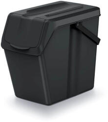 Prosperplast Coș de gunoi SORTIBOX II - volum: 25 l, culoare: negru reciclat Cos de gunoi