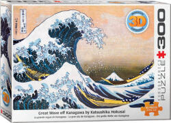 EUROGRAPHICS Puzzle EUROGRAPHICS Valul cel Mare din Kanagawa efect 3D XL 300 piese