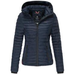 Marikoo Samtpfote női átmeneti kabát kapucnival, tengerészkék színű