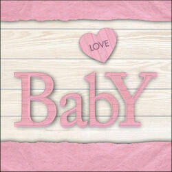 Ambiente Baby Love girl Papírszalvéta 33X33cm, 20db-os - fizz