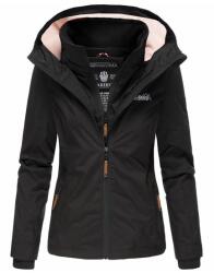 Marikoo ERDBEERE Női átmeneti kabát kapucnival, fekete