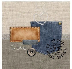 Ambiente Original Denim Papírszalvéta 25X25cm, 20db-os - fizz