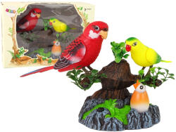 LeanToys Éneklő Mozgó Papagájok Színes Fa