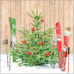 PPD Christmas Skiing Papírszalvéta 33X33cm, 20 db-os - fizz
