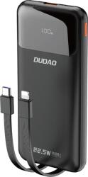 Dudao K15Pro Powerbank 20000 mAh 22.5W PD USB-C És USB-A Porttal, Beépített Lightning És USB-C Kábelekkel-Fekete ( )