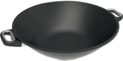 AMT Wok AMT Gastroguss, tigaie wok din fontă, 36 cm, potrivită pentru inducție