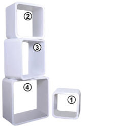 TEMPO KONDELA Polc, Fehér, Dido - fizz