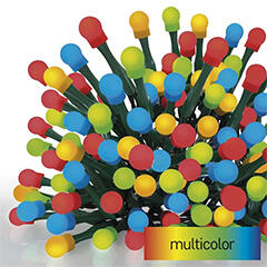 EMOS Mini gömb kültéri LED karácsonyi fényfüzér, időzítővel (8m/80 LED) multicolor, 8 világítási mód (D5AM22)