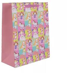 QX Pungă cadou cu model de prințesă - 26 x 32 cm (370743)