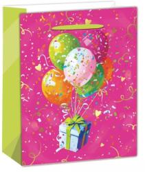 QX Pungă cadou cu model balon - 18 x 23 cm (370579)