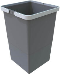 Elletipi Coș de gunoi Elletipi Coș de plastic cu mânere MEDIUM, 12 L, gri, 34 x 22, 5 x 22, 5 cm Cos de gunoi