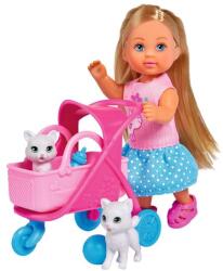 Simba Toys Papusa Evička cu carucior pentru pisici (S 5733348) Papusa