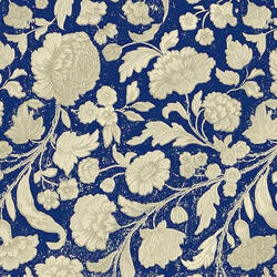 PPD george V. Embossed Blue-Silver Dombornyomott Papírszalvéta 33X33cm, 15db-os