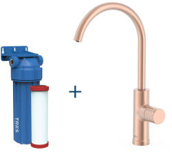 TRES Selection hidegvizes konyhai csaptelep szűrt vízhez, matt rose arany 23050401OPM (23050401OPM)