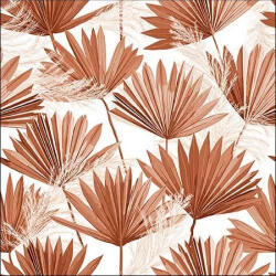 Ambiente Palm Leaf Brown Papírszalvéta 33X33cm, 20db-os