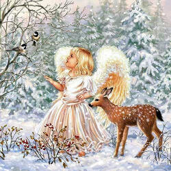 Ambiente Winter Angel Papírszalvéta 33X33cm, 20db-os