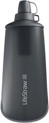 LifeStraw Sticlă de apă pliabilă cu filtru LifeStraw Peak Squeeze 1 l - Dark Gray