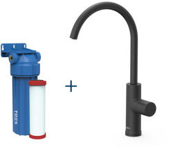 TRES Selection hidegvizes konyhai csaptelep szűrt vízhez, matt fekete 23050401NM (23050401NM)