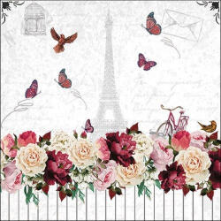 Ambiente Romantic Paris Papírszalvéta 33X33cm, 20db-os - fizz