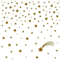 PPD Shooting Star White gold Papírszalvéta 33X33cm, 20db-os