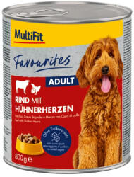 MultiFit Favourites kutya konzerv marha&csirkeszív 6x800g