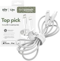 empower by PanzerGlass® Data кабел empower by PanzerGlass Racing USB-C to Lightning Cable 60W USB 2.0, 1, 2m - Silver White