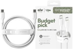 empower by PanzerGlass® Data кабел empower by PanzerGlass Racing USB-C to USB-C Cable 60W USB 2.0, 1, 2m - Silver White