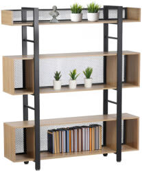 TEMPO KONDELA 3 Polcos Polcállvány, Tölgy/Fekete, Kilis New Typ 4