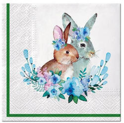 PAW Bunnies With Wreaths Papírszalvéta 33X33cm, 20db-os