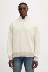BOSS Orange pulóver könnyű, bézs, félgarbó nyakú, 50548669 - bézs M