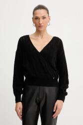 GUESS pulóver gyapjúkeverékből IZABELLA könnyű, fekete, W5BR90 Z3HQ0 - fekete M
