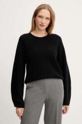 BOSS Orange pulóver gyapjúkeverékből - fekete L - answear - 55 990 Ft