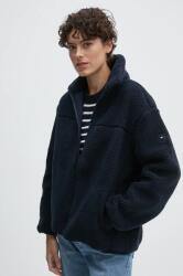 Tommy Hilfiger gyapjú pulóver sötétkék, sima, WW0WW43223 - sötétkék M