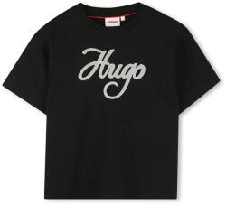 HUGO BOSS gyerek pamut póló - fekete 156 - answear - 16 690 Ft