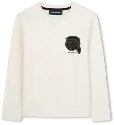KARL LAGERFELD gyerek pamut hosszú ujjú felső - fehér 162 - answear - 18 790 Ft