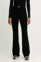 Guess nadrág gyapjú keverékből FLAMINIA fekete, magas derekú trapéz, V5BB08 Z3JD2 - fekete XL